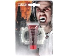 Mini vampyro rinkinys (dirbtinis kraujas, dantys)