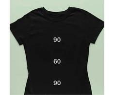 Moteriški marškinėliai "90 60 90"