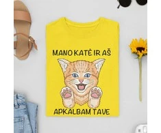 Moteriški marškinėliai "Aš ir mano katė"