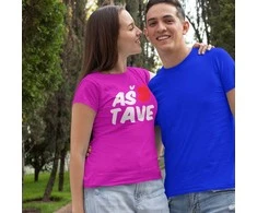 Moteriški marškinėliai "Aš myliu tave"