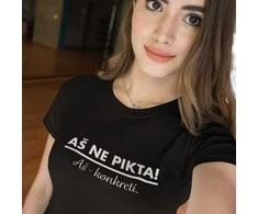 Moteriški marškinėliai "Aš ne pikta"