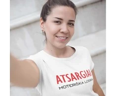 Moteriški marškinėliai "Atsargiai - moteriška logika"