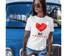 Moteriški marškinėliai "Be youtiful"