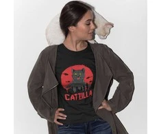 Moteriški marškinėliai "Catzilla"