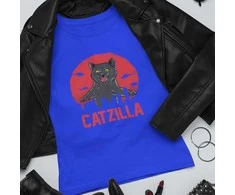 Moteriški marškinėliai "Catzilla"