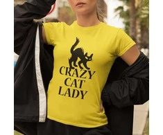 Moteriški marškinėliai "Crazy cat lady"