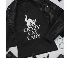 Moteriški marškinėliai "Crazy cat lady"