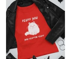 Moteriški marškinėliai "Fluff you"