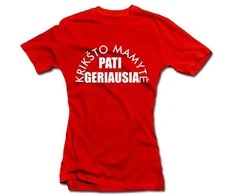 Moteriški marškinėliai "Geriausia krikšto mamytė"