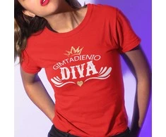 Moteriški marškinėliai "Gimtadienio diva"