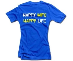 Moteriški marškinėliai "Happy wife"