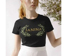 Moteriški marškinėliai "Janina - Joninių karalienė"