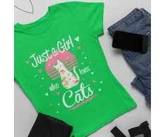 Moteriški marškinėliai "Just a girl who loves cats"