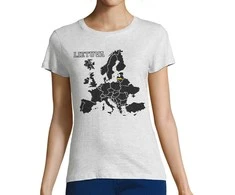 Moteriški marškinėliai "Lietuva Europos Širdyje"