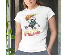 Moteriški marškinėliai "Lithuania: win or die trying"