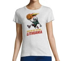 Moteriški marškinėliai "Lithuania: win or die trying"