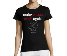 Moteriški marškinėliai "Make Russia small again"