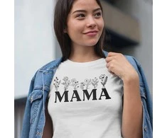Moteriški marškinėliai "Mama - laukų gėlė"