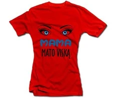 Moteriški marškinėliai "Mama mato viską"