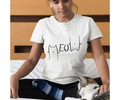 Moteriški marškinėliai "MEOW"