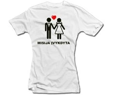 Moteriški marškinėliai "Misija įvykdyta"