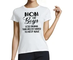 Moteriški marškinėliai "Mom of boys"