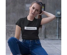 Moteriški marškinėliai "Nenervuok"