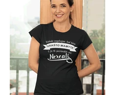 Moteriški marškinėliai „Nereali krikšto mamytė“