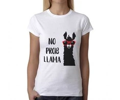 Moteriški marškinėliai "No prob-llama"