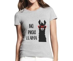 Moteriški marškinėliai "No prob-llama"