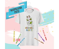 Moteriški marškinėliai "Nuspalvink pats! Geriausia mamytė"
