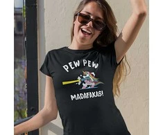 Moteriški marškinėliai "Pew Pew Vienaragis"