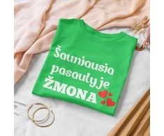 Moteriški marškinėliai "Šauniausia pasaulyje žmona"