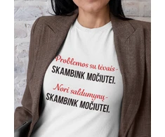 Moteriški marškinėliai "Skambink močiutei"