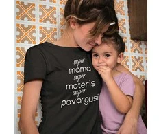 Moteriški marškinėliai "Super mama - super moteris"