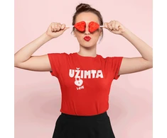 Moteriški marškinėliai "Užimta"