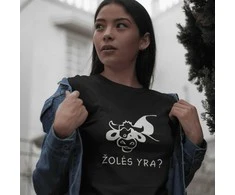 Moteriški marškinėliai "Žolės yra?"