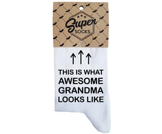 Moteriškos kojinės „Awesome grandma“
