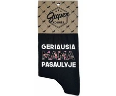 Moteriškos kojinės "Geriausia mama pasaulyje"