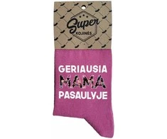 Moteriškos kojinės "Geriausia mama pasaulyje"