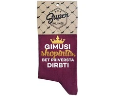 Moteriškos kojinės „Gimusi shopintis“