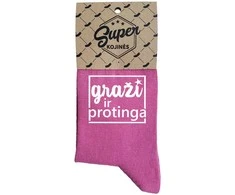 Moteriškos kojinės „Graži ir protinga“