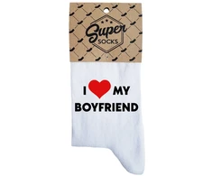 Moteriškos kojinės „I love my boyfriend“