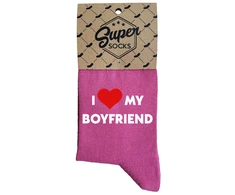 Moteriškos kojinės „I love my boyfriend“