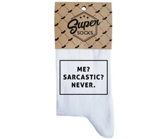 Moteriškos kojinės „Me? Sarcastic? Never“