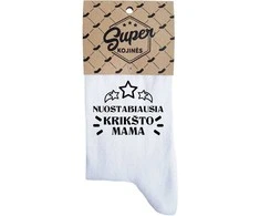 Moteriškos kojinės „Nuostabiausia krikšto mama“