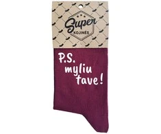 Moteriškos kojinės "P.S. myliu tave!"