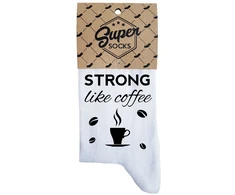 Moteriškos kojinės „Strong like coffee“