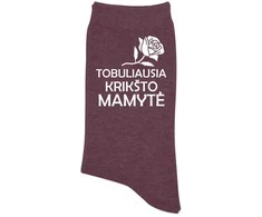 Moteriškos kojinės "Tobuliausia Krikšto mamytė"