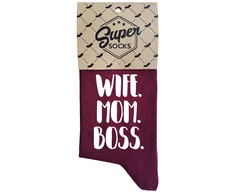 Moteriškos kojinės „Wife.Mom.Boss“